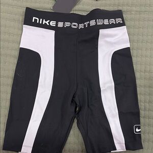 Nike Sportswear Black and White Shorts